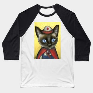 Nurse Cat Baseball T-Shirt